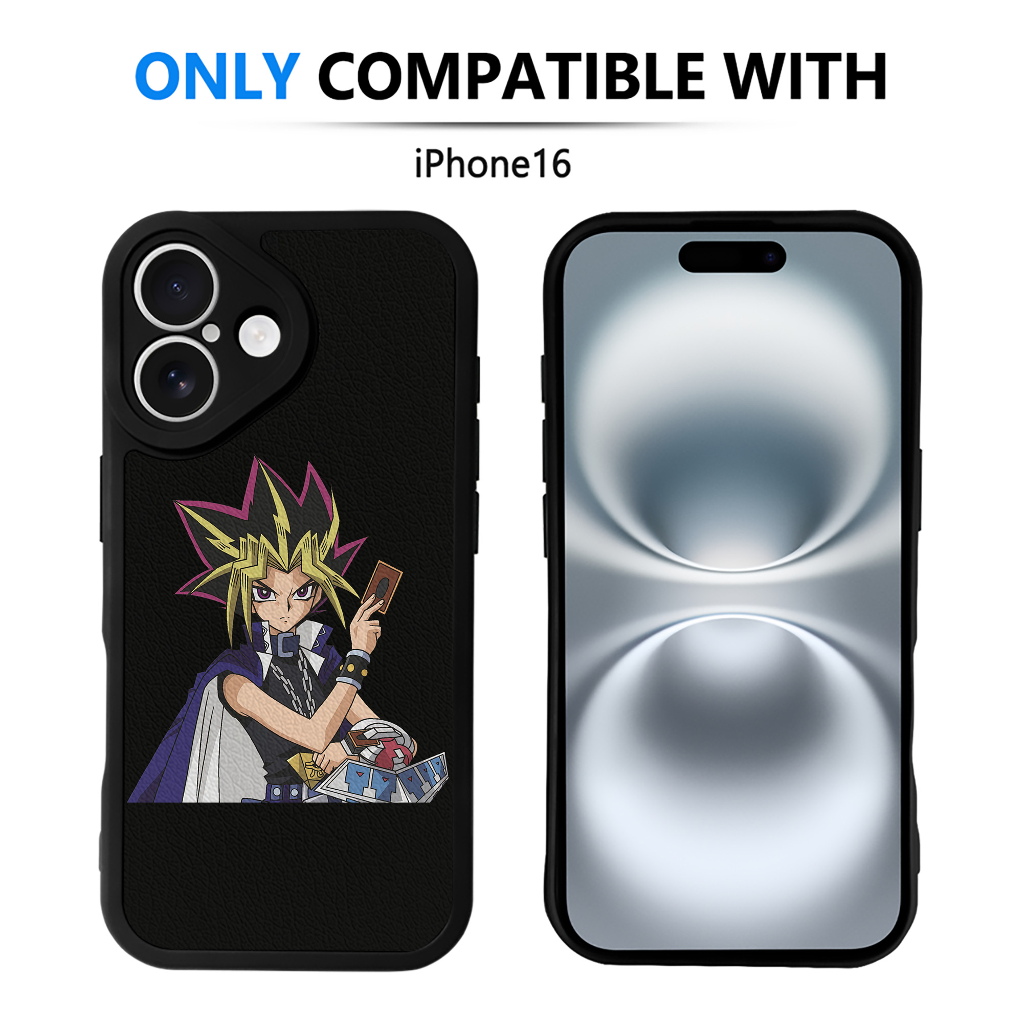遊☆戯☆王 Yu-Gi-Oh! 【iPhone 16シリーズ対応】シリコンスマホケース（レザー調） 材質：シリコン
